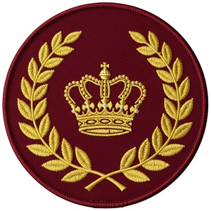 Écusson maçonnique rond en tissu bordeaux, brodé d'une couronne d'étoiles dorée, pour insignes de franc-maçonnerie, vêtements et uniformes d'ordres fraternels - Product Image 6