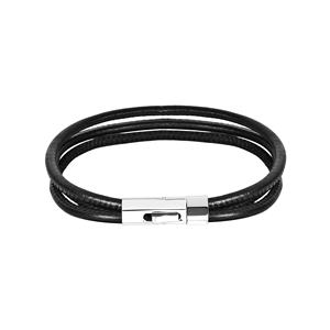 Bracelet en cuir nappa élégant cousu à la machine fabriqué en Inde - Product Image 3