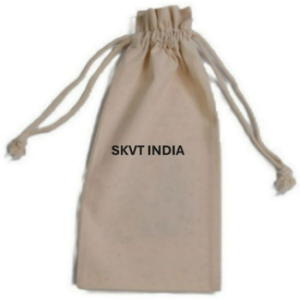 Custom Eco-Friendly 100% Organic Muslin Cotton Pouch Medium White Calico Cloth <b>Canvas</b> <b>Drawstring</b> <b>Bag</b> SKVT INDIA Promotional - Product Image 2