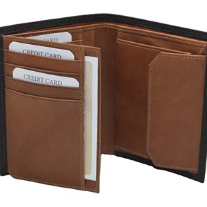 <b>Men's</b> Genuine Leather Bifold <b>Wallet</b> Slim Fold Closure <b>Black</b> Minimalist Style Daily Use - Product Image 6