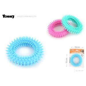 Juguete para perros Yommy Spiked Circle, anillo masticable de 15 cm para mascotas - Product Image 1