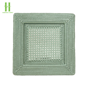 Eco-friendly Rattan Charger <b>Plate</b> Wall Decoration Round Flower Rattan Placemat Home Rattan Table <b>Mats</b> OEM Made In Vietnam - Product Image 5