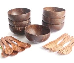 Tazón de Coco Natural Hecho a Mano con Acabado Premium, Vajilla Ecológica para Ensaladas, Smoothies, Frutas y Comida Saludable - Product Image 1