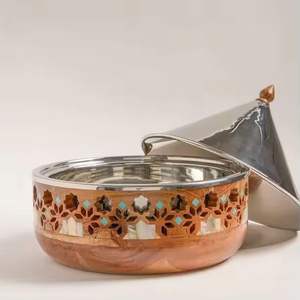 Chauffe-Plat de Luxe en Acier Inoxydable Doré avec Support, Plat de Service Buffet, Plat de Présentation pour Traiteur, Pot de Table - Product Image 6