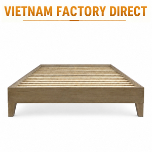 Modern Bedroom Platform <b>Bed</b> <b>Frame</b> Solid Ash Wood Vietnam Furniture Manufacturer Wooden <b>Beds</b> BOEM/ODM Factory - Product Image 1