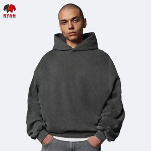 เสื้อฮู้ดผ้าฟลีซคอตตอน 100% สวมใส่สบาย ระบายอากาศได้ดี สำหรับผู้ชาย พร้อมบริการพิมพ์โลโก้ตามสั่ง รับผลิตแบบ OEM ODM - Product Image 4
