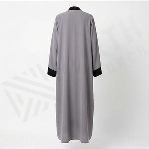 2025 OEM Kimono Abaya pour femmes musulmanes, en tissu polyester épais, doux et très extensible, col en V, manches longues, pour fêtes, Ramadan, mariages - Product Image 2