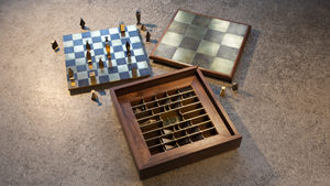 Luxury Metal <b>Chess</b> <b>Set</b> With Designer <b>Chess</b> Pieces Modern Board Game Table Decor Gift Collection <b>Set</b> home decor office decor - Product Image 4