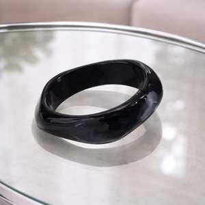 Handmade <b>Resin</b> Bracelet Round Cream Color Jewelry for Women Fashion Accessory - Product Image 2