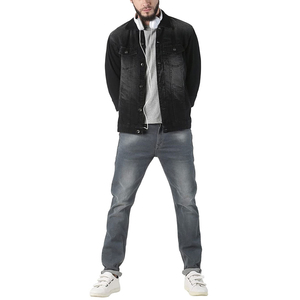 Vestes en jean décontractées pour hommes, design tendance, séchage rapide, respirantes, coupe confortable, tissu durable, col à capuche, mode garçon - Product Image 4