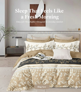 Parure de lit élégante et moderne en polyester tissé pour lit King Size, drap plat, drap-housse, 2 taies d'oreiller, 400TC, résistante aux plis - Product Image 3