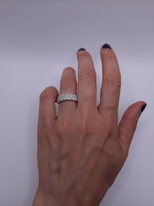 1.05 CT Diamond Band <b>Ring</b> 18K Gold Plated Women | for Certified IGI Vs1 | Elegant Wedding Anniversary Stackable Bridal Jewelry - Product Image 2