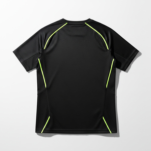 Solid Color Raglan Sleeve Gym T-Shirt Contrast Stitching Athletic Fit Training Tee Durable 4 Way <b>Stretch</b> Fitness Clothing - Product Image 2