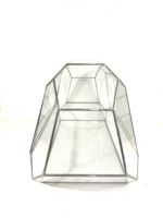 Grand terrarium en verre décoratif pour table d'entrée ou console, idéal pour la décoration et l'accueil des invités
