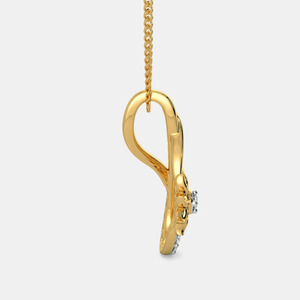 Collar con Colgante de Diamante Cultivado en Laboratorio con Diseño de Girasol en Oro Amarillo - Product Image 6
