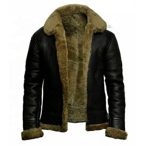 Veste en cuir d'aviateur en peau de chèvre pour hommes, vente en gros, cuir véritable de luxe, manteau tendance, meilleur prix fabricant - Product Image 1