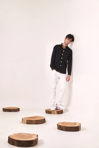 Camisa de Manga Larga para Hombre, Estilo Cargo, Twill, Bordado Omelette, Corte Slim Fit, Abotonada, Casual, Verano, Oficina, Ropa de Calle, Fiesta, Moda - Product Image 2