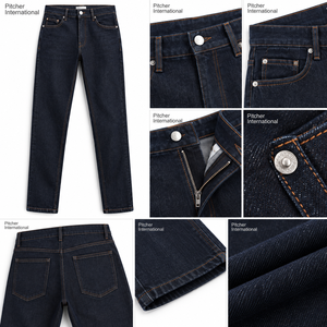 Custom <b>Mens</b> Blue <b>Jeans</b> Stonewash Denim Bulk Wholesale <b>Jeans</b> Factory for US Casual Fashion Brands Private Label - Product Image 6