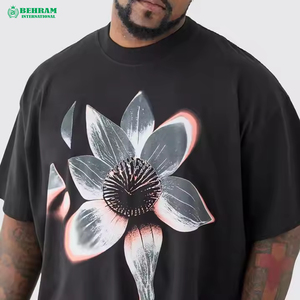 T-shirt habillé élégant pour homme, coupe oversize, 100 % coton respirant, col confortable, manches longues, 220g, brodé, idéal pour l'été - Product Image 5