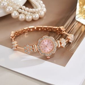 Nouvelle montre 2026 à bracelet en acier, entièrement sertie de diamants, en forme de tournesol, avec bracelet fin et élégant, mouvement à quartz - Product Image 1
