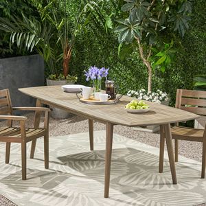 Tavolo da Pranzo da Esterno in Legno di Acacia Espandibile e Grigio con Design Elegante e Durevole - Product Image 4