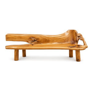 Banco de Patio ARTERRA con Borde Natural Sólido, Diseño Rústico Moderno, Ecológico, Resistente al Agua, Asientos Duraderos para Exteriores, Hoteles y Parques - Product Image 1