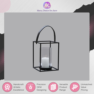 Linterna Metálica Decorativa para el Hogar, de Forma Cuadrada, Color Negro, Única, de Alta Calidad, a un Precio Excepcional - Product Image 4