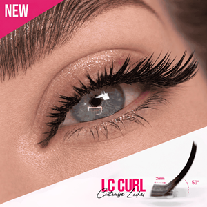 Charmlash Pestañas al por mayor, Extensiones de pestañas LC Curl, Pestañas preformadas en abanico de tallo largo, Embalaje personalizado, Bandeja mixta - Product Image 1