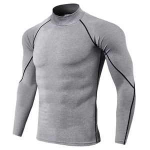 Camiseta de Compresión Transpirable para Hombre, Manga Larga, Elástica, Capa Base para Gimnasio y Fitness, Secado Rápido, Logotipo Personalizado, Ropa Deportiva OEM UPF50 - Product Image 1