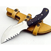 Couteau de chasse Burraq personnalisé, fait main, en acier D2, à lame pleine, non réglable, à bord droit, à dos droit, avec manche en Micarta, OEM