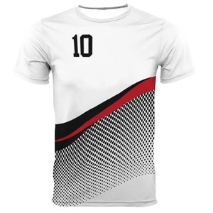Camiseta de fútbol para hombre de diseño duradero, ropa deportiva transpirable, 100% poliéster, diseño de sublimación personalizado, camiseta de fútbol de manga corta - Product Image 1