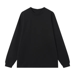 Camiseta personalizada de manga larga, 230 g, lisa, básica, esencial, de algodón, con cuello redondo, informal, transpirable, para hombre y mujer. - Product Image 3