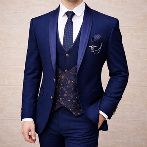 Traje de Esmoquin Premium Estilo Italiano para Hombre, Conjunto de Blazer Transpirable 100% Poliéster, Ropa Formal para Bodas y Fiestas, Atuendo Moderno para Caballero - Product Image 2