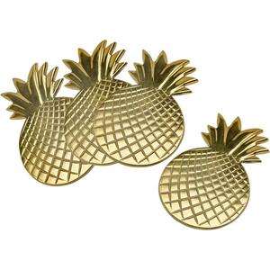 Sous-verres de thé et de café en laiton de couleur or de conception d'ananas de haute qualité - Product Image 1
