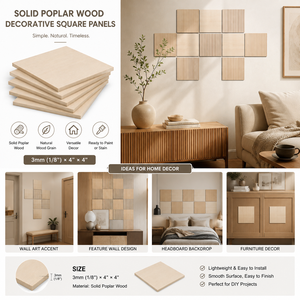 Paneles de Madera Maciza sin Acabado EFS, Láminas de Madera Natural, Tablas de Madera Cruda para Proyectos de Carpintería, Duraderas y Personalizables - Product Image 5