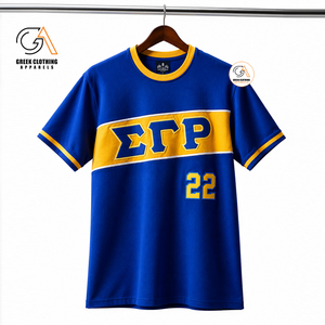 เสื้อยืดสตรีสไตล์วินเทจ Divine Nine Sigma Gamma Rho คอกลม ผ้าฝ้าย 100% ระบายอากาศได้ดี สีฟ้า เหลือง ดำ ไซส์ 22 - Product Image 6