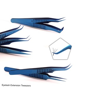 Pinzas de Acero Inoxidable para Extensión de Pestañas, Ergonómicas, Duraderas, con Control Óptimo, Especializadas - Product Image 1