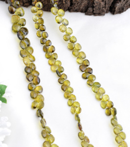 Turmalina Verde Natural, 1 Hilo de Perlas Facetadas, Cuentas de Piedras Preciosas Naturales para la Elaboración de Joyería Fina - Product Image 1