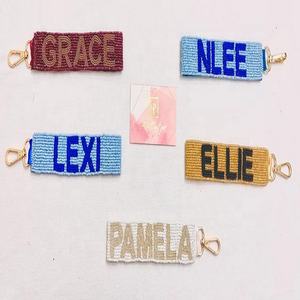 Llaveros personalizados con cuentas mochila escolar indio bordado a mano desmontable niños llaveros de lentejuelas arroz indio con cuentas llaveros - Product Image 5