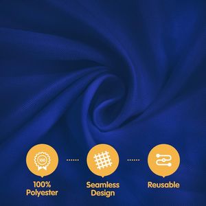 Set di 6 Tovaglie Blu Navy da 70 Pollici per Tavoli da 30-54 Pollici, con Pendenza di 8,20 Pollici, in Tessuto Misto Lino e Poliestere Lavabile - Product Image 2