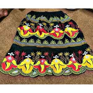 Jupes mi-longues en tricot pour femmes, taille empire, respirantes, décontractées, color block, broderie à la main, haute qualité - Product Image 5