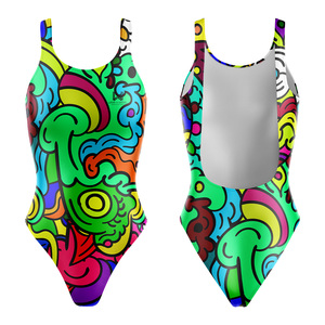 Traje de Baño Deportivo Sublimado Ecológico para Mujer con Logotipo Personalizado, Fabricante OEM ODM - Product Image 3