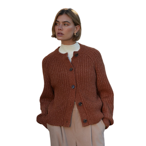 Colección de Invierno, Cárdigan de Moda para Mujer, Jersey Holgado de Manga Larga, Transpirable, Antiarrugas, Casual, 100% Acrílico - Product Image 3