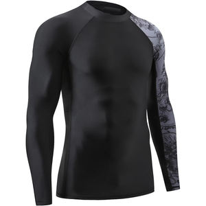 Rashguard MMA imprimé en sérigraphie, respirant, à compression, personnalisé pour BJJ, en Spandex/Polyester, manches courtes, pour homme, OEM - Product Image 1