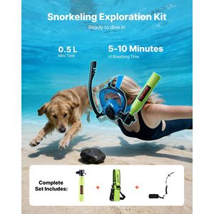 Bombola Subacquea Portatile da 0,5L, Mini Serbatoio Riutilizzabile per Respirazione Subacquea, Autonomia di Immersione di 10 Minuti - Product Image 2