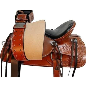 Selle de cheval de randonnée Royal International Premium Floral Tooled |   Selle d'équitation western en cuir véritable avec siège confortable - Product Image 3