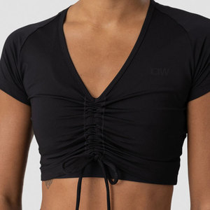 Latest Design Fashion Wear Crop Slim Fit T-Shirt <b>Women's</b> Plain Lightweight 180 Gsm Breathable Seamless Crop <b>Top</b> T-Shirt - Product Image 3
