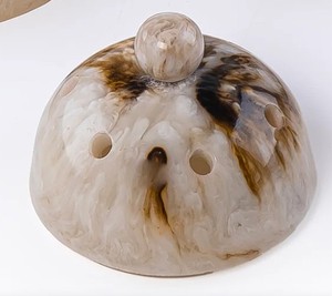 Luxury Beige Resin <b>Bakhoor</b> Burner Mabkhara Arabic <b>Oud</b> Incense Burner Home Fragrance Decor - Product Image 2