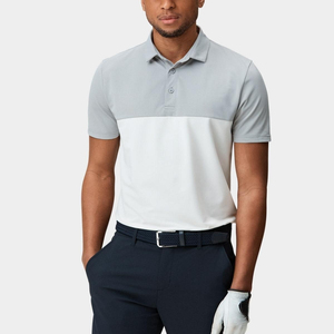 Polo de Manga Corta para Hombre, Color Azul, de Secado Rápido, Estilo Golf, Corte Regular, Diseño Sólido - Product Image 2