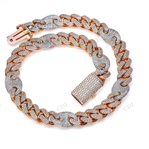 19MM 21" 925 Sterling Silver Men's <b>Necklaces</b> Chain Fully Iced Miami Cuban Link Chain Gold Plated VVS <b>D</b> Moissanite Hip Hop Chain - Product Image 3
